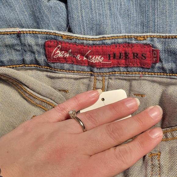 Barbara Lesser Fibers Red Label Women's Jeans with studs Size 10 - Picture 4 of 8